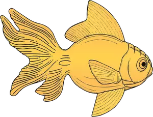 Generic orange fish vector illustration