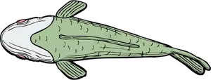 Ugly Fisch Draufsicht-Vektor-illustration