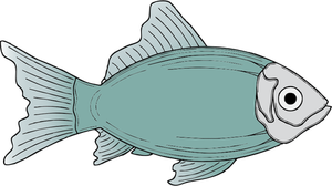 Generiska blå fisk vektor illustration