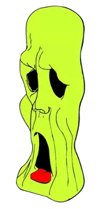 Ghoul hoofd vectorillustratie