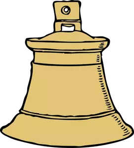 Vector image of gold bell