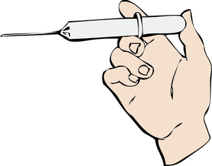 Imagine vectorială mână şi seringă
