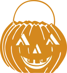 Grafica vettoriale di un paniere di Halloween