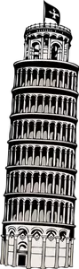 Skjeve tårn i Pisa vektor image