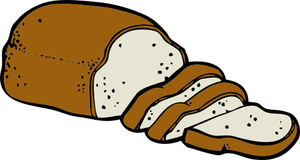 Color graphics of loaf of bread vector clip art