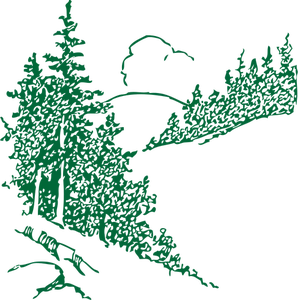 Pines mountain vektor gambar