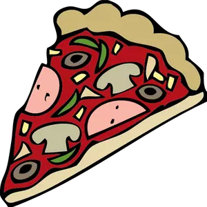 Pizza-Slice-Vektor-Bild