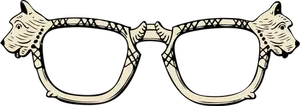 Dog glasses vector image