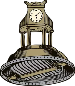 Winding ilustracja wektor zegar