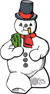 Design gráfico de boneco de neve