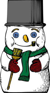 Snowman vector clip art graphics