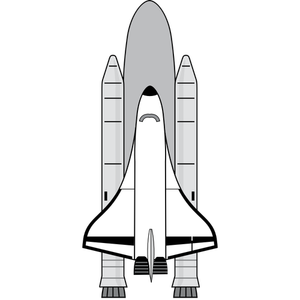Space shuttle klaar om te nemen uit vector tekening