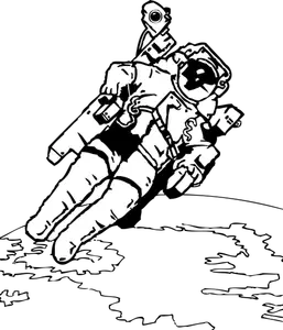 Image de vecteur de sortie dans l'espace