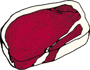 Una ilustración del vector carne cruda redondo superior