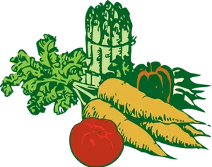 Vegetables vector graphics