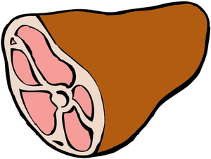 Whole ham vector drawing