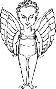 Child with wings vector image