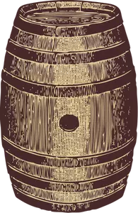 Vector image of a wooden barrel