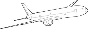 Passagerare flygplan vektorbild