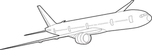 Passenger airplane vector image