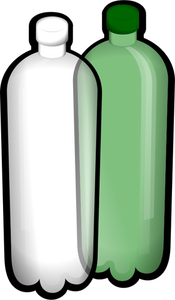 Image vectorielle de deux bouteilles d'eau
