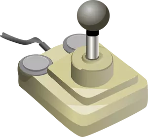 Illustrazione vettoriale di beige e grigio videogiochi joystick