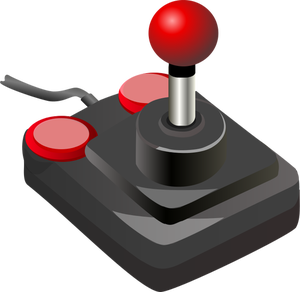 Vector illustraties in kleur videospel joystick