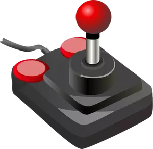 Color video game joystick vector clip art