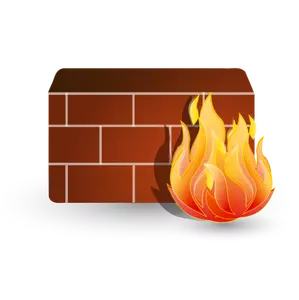 Firewall for computer networks vector image