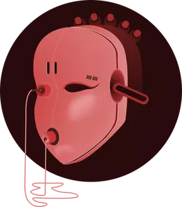 Vaaleanpunainen robotti kasvot