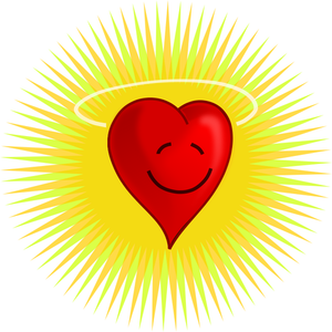 Vector illustration of happy heart