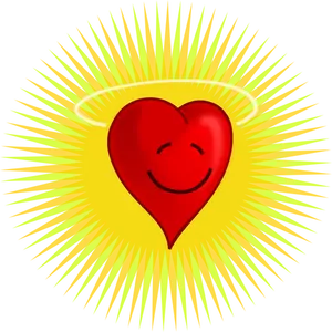 Vektor illustration av glad hjärta