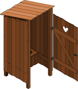 Imaginea de deschidere vector lemn latrina