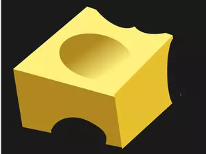 Vector illustration of piece of cheese