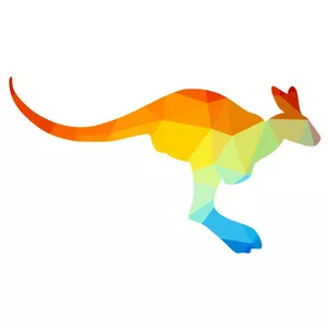 Kangaroo siluett vektorbild