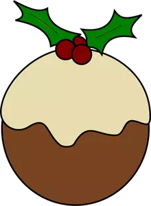 Christmas pudding vector