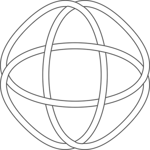 Afbeelding van eindeloze Keltische knoop in zwart-wit