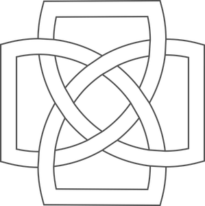 Ilustrasi sederhana Square berbentuk Semanggi Irlandia desain
