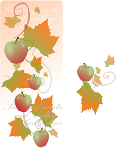 Autumn decoration banner vector clip art