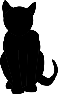 Black cat vector image