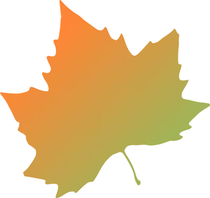 Platan podzimní listí Vektor Klipart