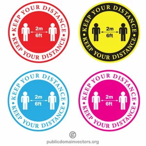 Keep your distance stickers