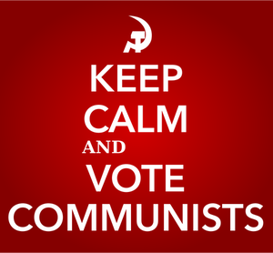 Holde ro og stemme kommunister signere vektor image