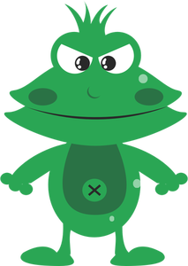 Frog man design vector clip art