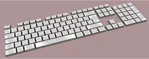 Einfache Tastatur auf Farbe Hintergrund Vektor-illustration