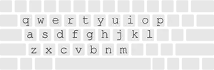 Vektör küçük resim yazılı QWERTY klavye