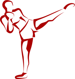 Kick boxer vektorový obrázek