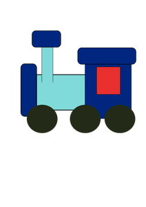 Hračky vektorové ilustrace z vlaku