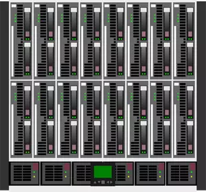 HP C7000 data center vector image