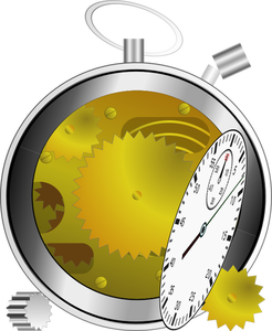 Vector illustration of broken manual stopwatch